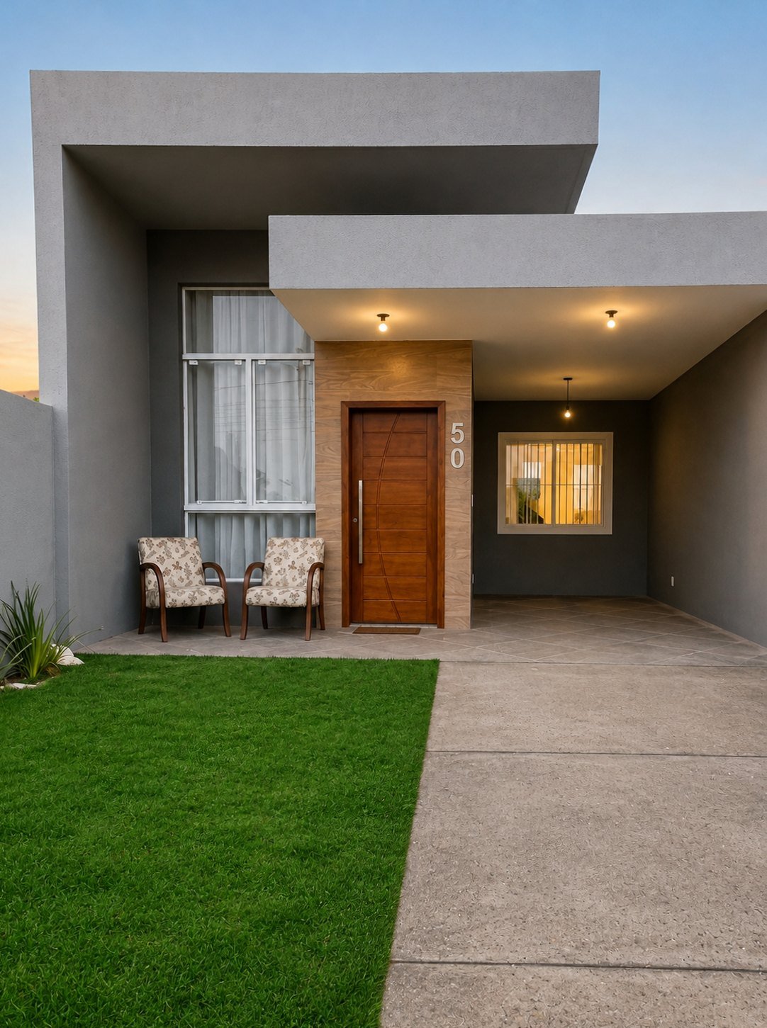 Fachada da casa mobiliada na Praia Jardim do Éden, Tramandaí