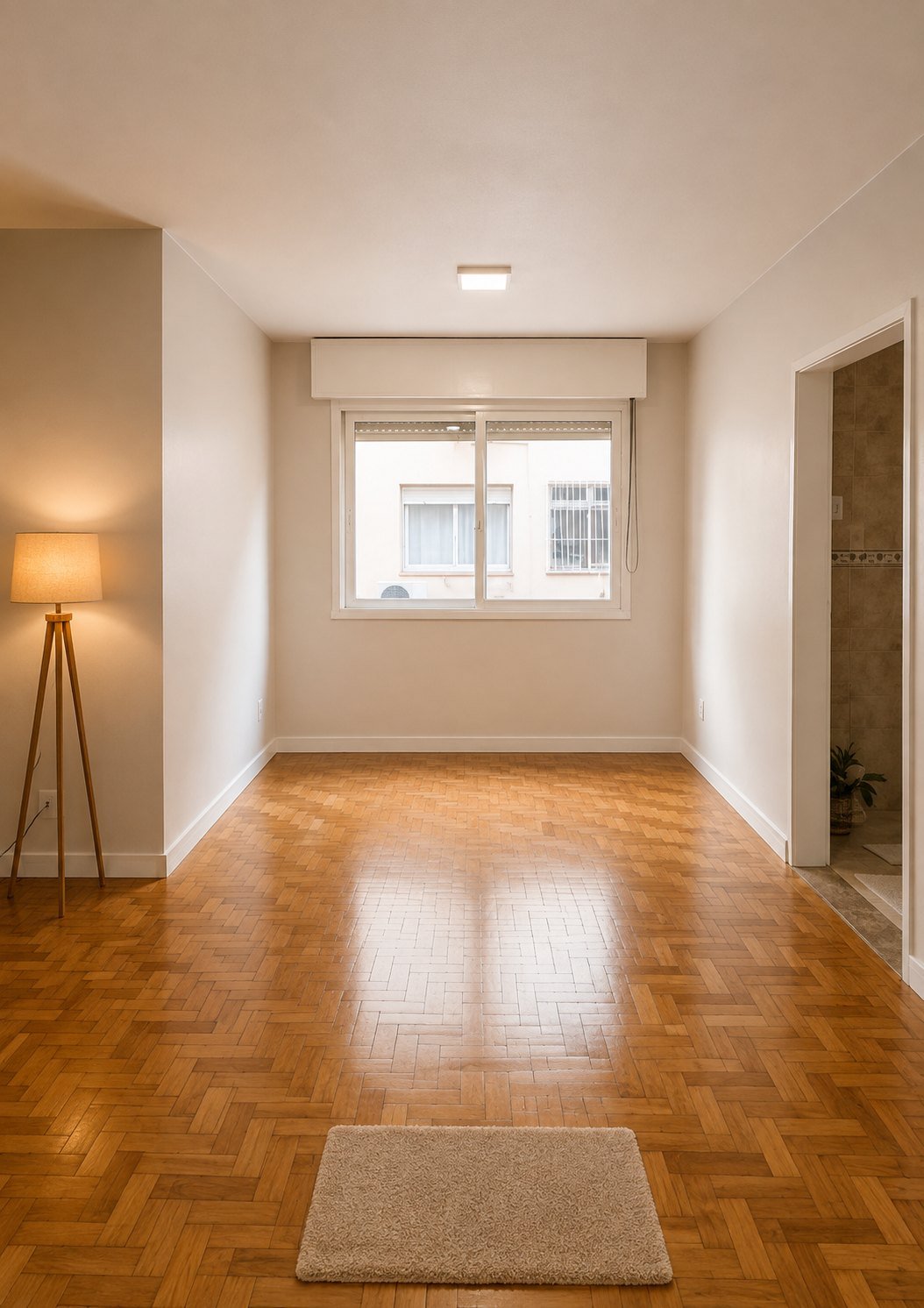 Sala do apartamento reformado no Condomínio Altamira, Jardim Leopoldina